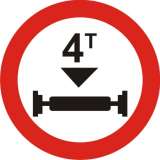 Axle load limit Sign