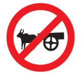 Bullock Carts Prohibited Sign