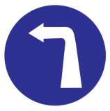 Compulsory Turn Left Sign