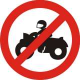 Two Wheelers Prohibited Sign