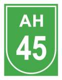 Asian Highway Route Marker Sign