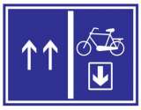 Contra Flow Cycle Lane Sign