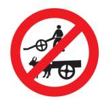 Bullock and hand cart prohibited Sign