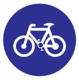 Compulsory Cycle track Sign