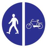 Compulsory cyclist and pedestrian route Sign