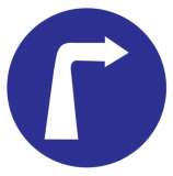 Compulsory turn right Sign