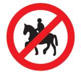 Horse Riding Prohibited Sign