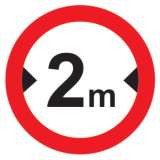 Maximum width limit Sign