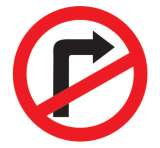 Right turn Prohibited Sign