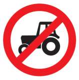Tractors Prohibited Sign